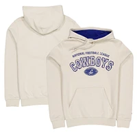 Sweat à capuche 3 points Dallas Cowboys Historic New Era pour homme de couleur crème