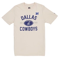 T-shirt historique Dallas Cowboys New Era pour homme, couleur crème