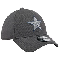 Casquette New Era Graphite Dallas Cowboys Main 39THIRTY Flex pour homme