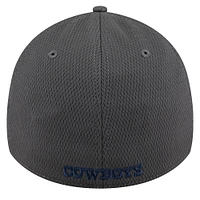 Casquette New Era Graphite Dallas Cowboys Main 39THIRTY Flex pour homme