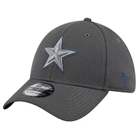 Casquette New Era Graphite Dallas Cowboys Main 39THIRTY Flex pour homme