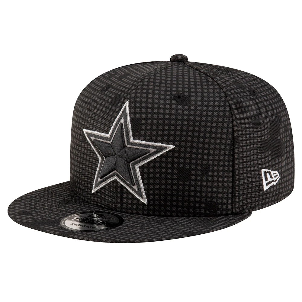 Men's New Era Graphite Dallas Cowboys Midnight Ink Pop Outline 9FIFTY Snapback Hat