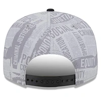 Casquette Snapback 9FIFTY New Era pour hommes, gris/noir