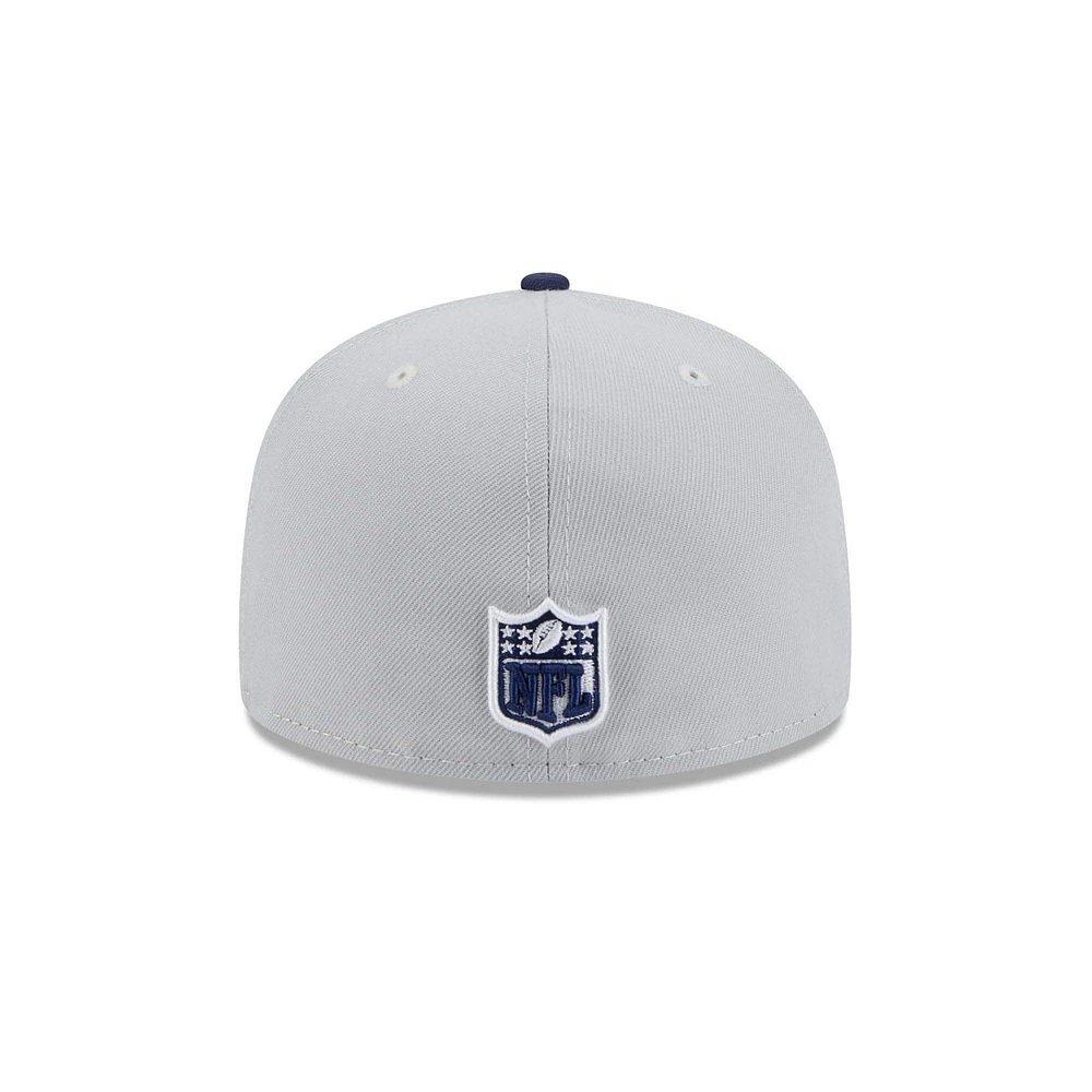 Casquette ajustée bicolore 59FIFTY Dallas Cowboys gris/bleu marine New Era pour homme