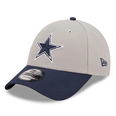 Casquette réglable The League 2Tone 9FORTY des Dallas Cowboys New Era pour homme, gris/bleu marine