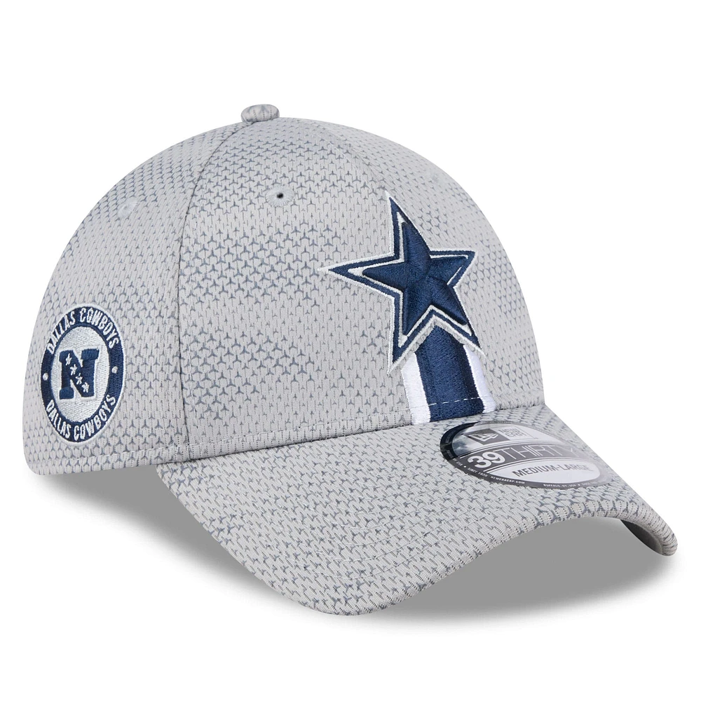 Men's New Era Gray Dallas Cowboys 2024 Sideline 39THIRTY Flex Hat