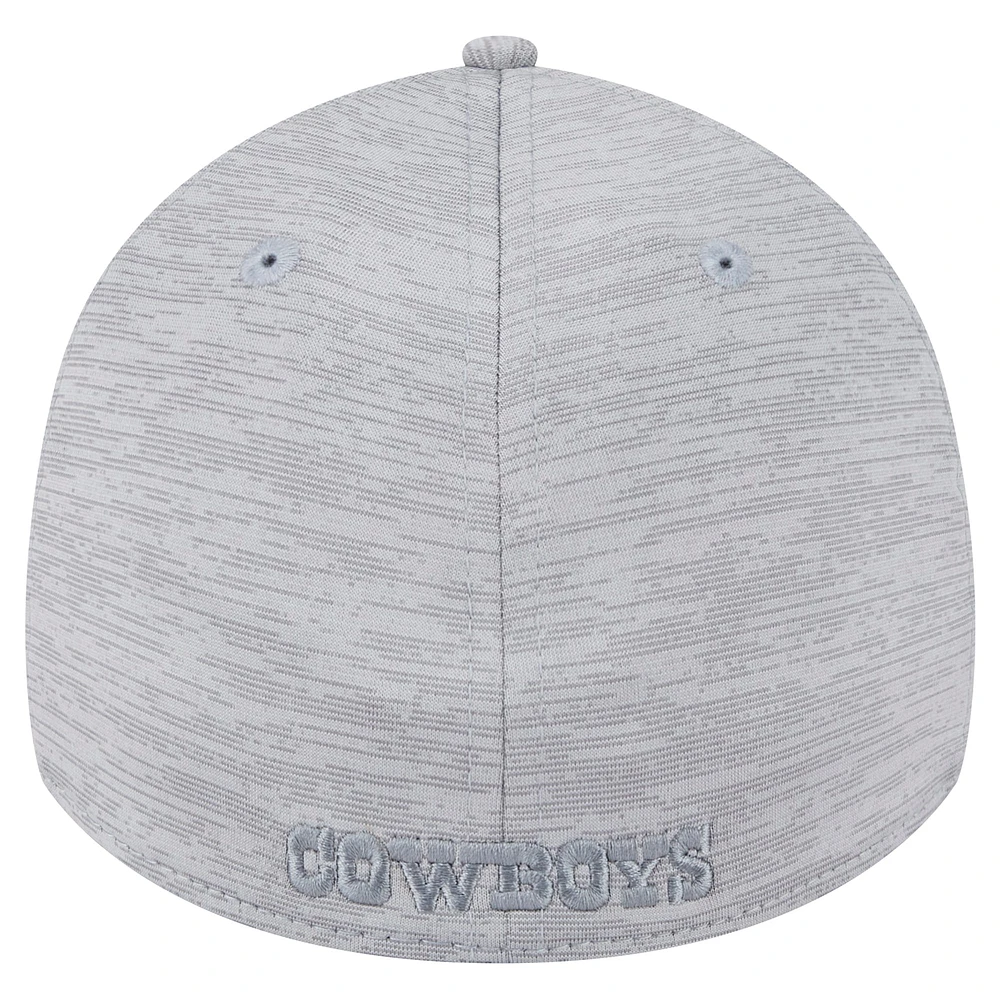 Men's New Era Gray Dallas Cowboys  Active Tech 39THIRTY Flex Hat