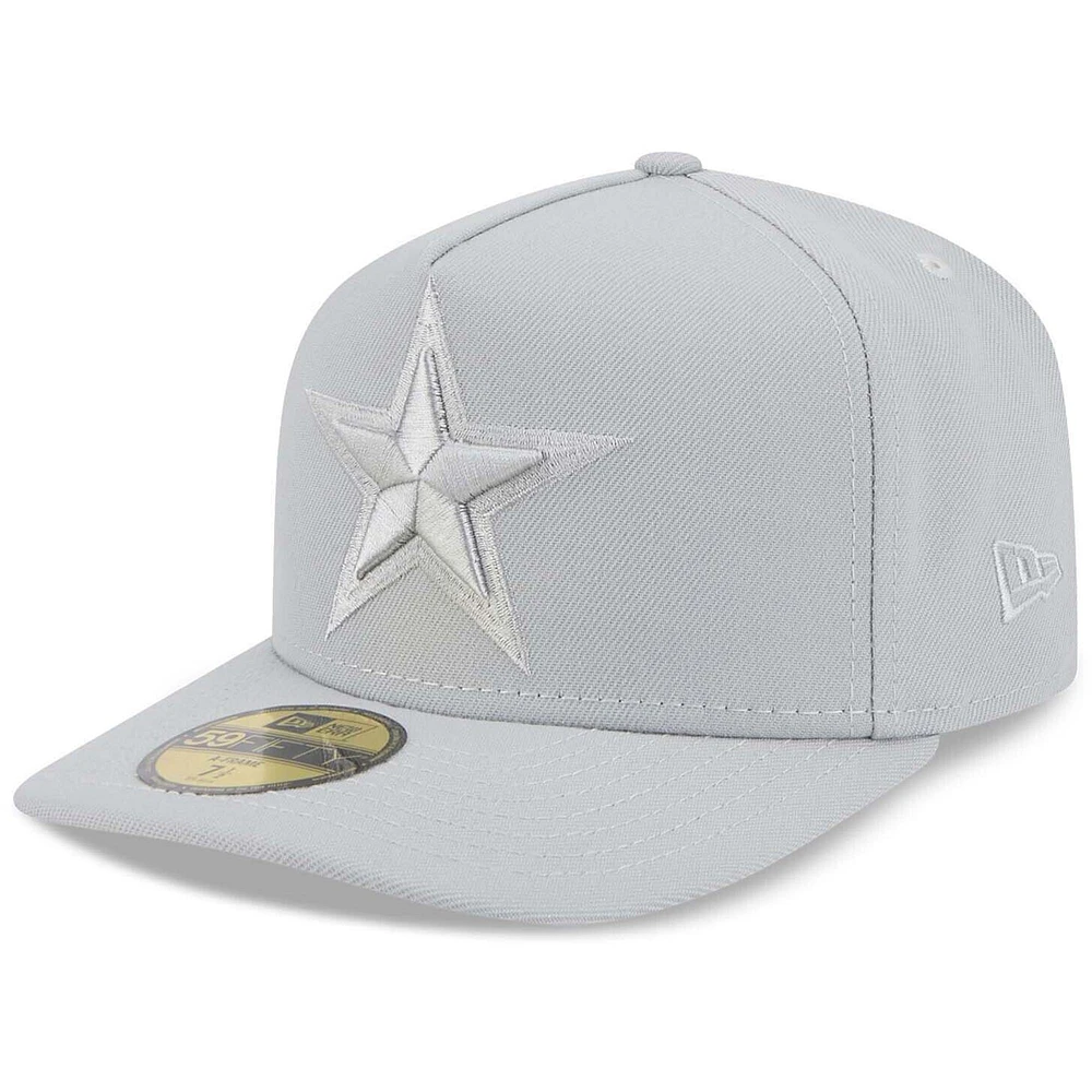 Casquette ajustée A-Frame 59FIFTY pour homme avec coloris gris Dallas Cowboys de New Era