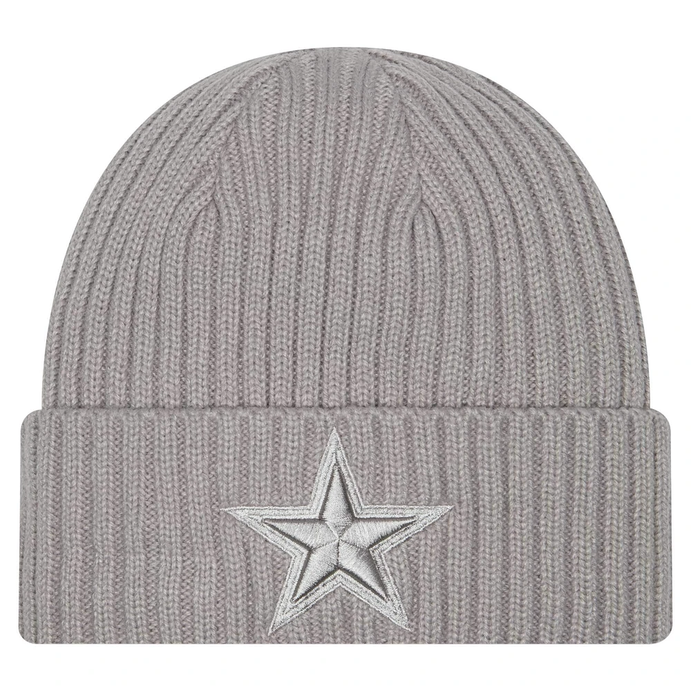 Men's New Era  Gray Dallas Cowboys Color Pack Cuffed Knit Hat