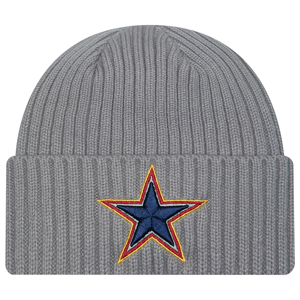 Men's New Era Gray Dallas Cowboys Color Pack Cuffed Knit Hat