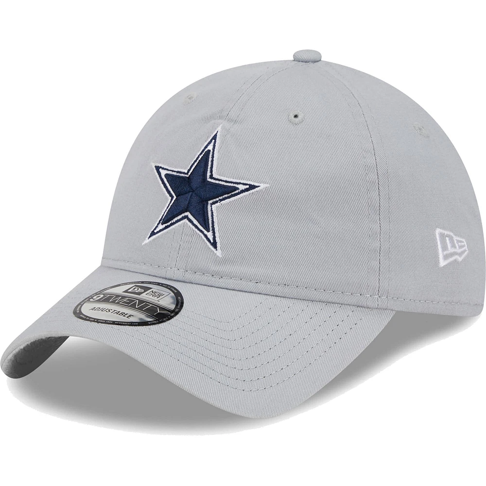 Men's New Era  Gray Dallas Cowboys Main Core Classic 2.0 9TWENTY Adjustable Hat