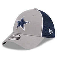 Men's New Era Gray Dallas Cowboys  Pipe 39THIRTY Flex Hat