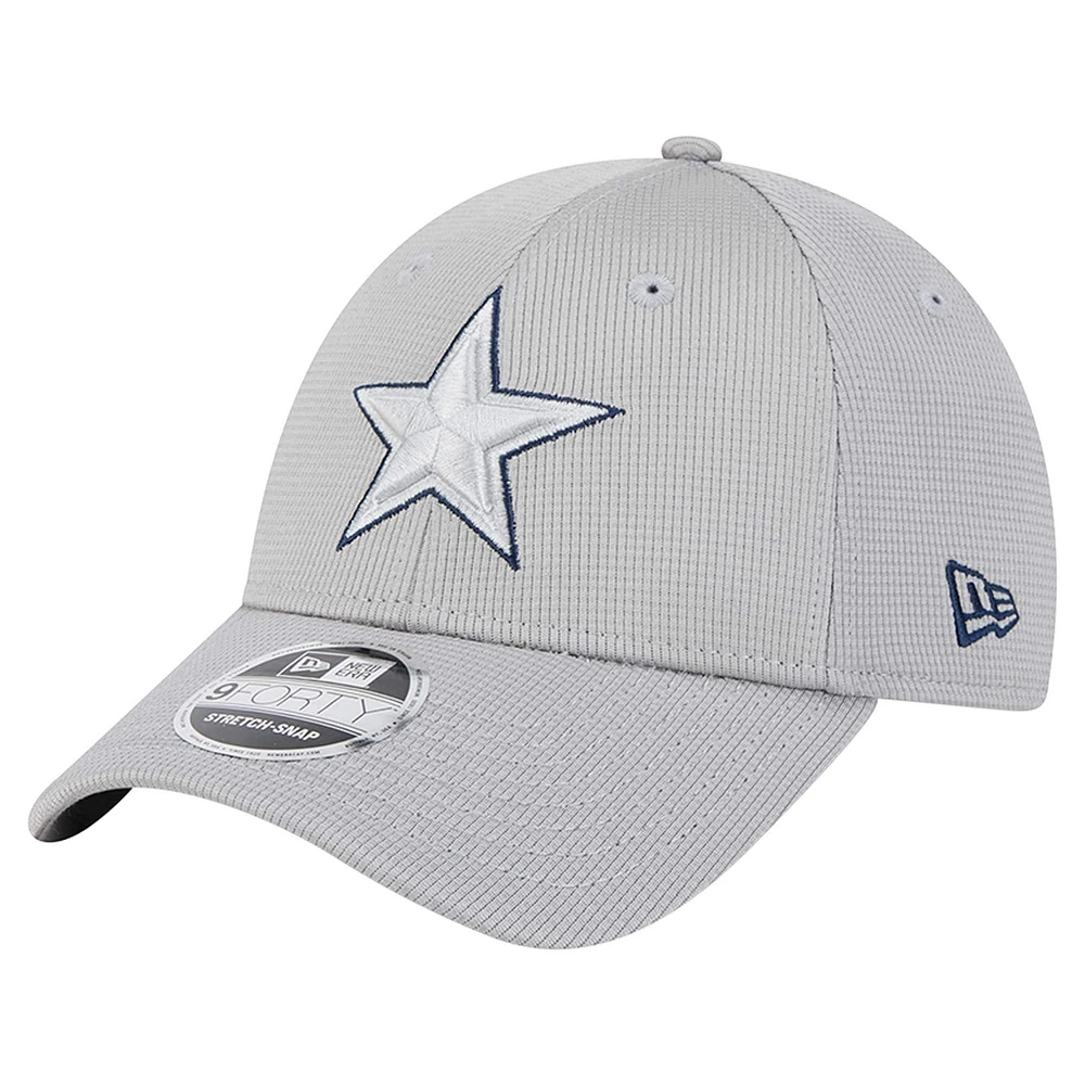 Casquette ajustable Pivot 9FORTY Dallas Cowboys de New Era pour homme, gris