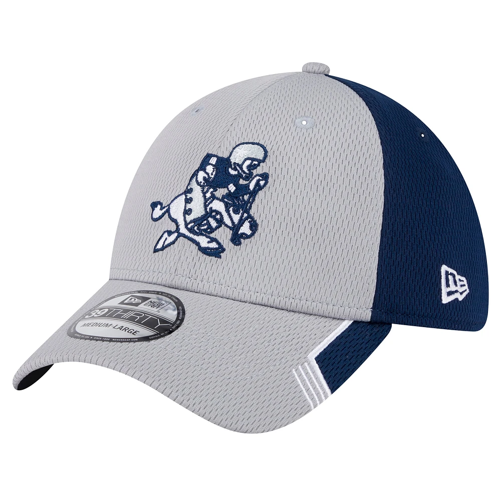 Casquette 39THIRTY Flex Retro Joe Active pour homme avec visière grise Dallas Cowboys de New Era