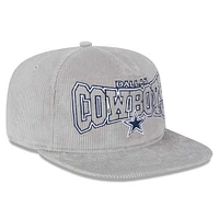 Men's New Era Gray Dallas Cowboys Throwback Corded Golfer Snapback Hat