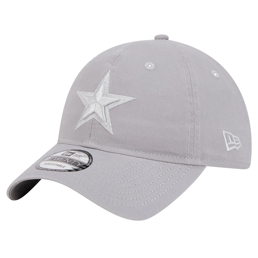 Men's New Era Gray Dallas Cowboys Tonal Color Pack 9TWENTY Adjustable Hat