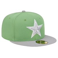 Men's New Era Green/Gray Dallas Cowboys Two-Tone Color Pack 59FIFTY Fitted Hat