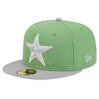 Men's New Era Green/Gray Dallas Cowboys Two-Tone Color Pack 59FIFTY Fitted Hat