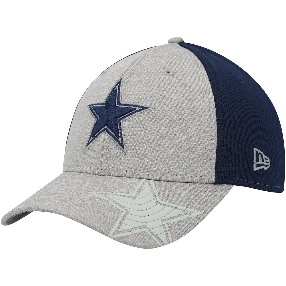 Men's New Era Heather Gray/Navy Dallas Cowboys Active Two-Tone 39THIRTY Flex Hat