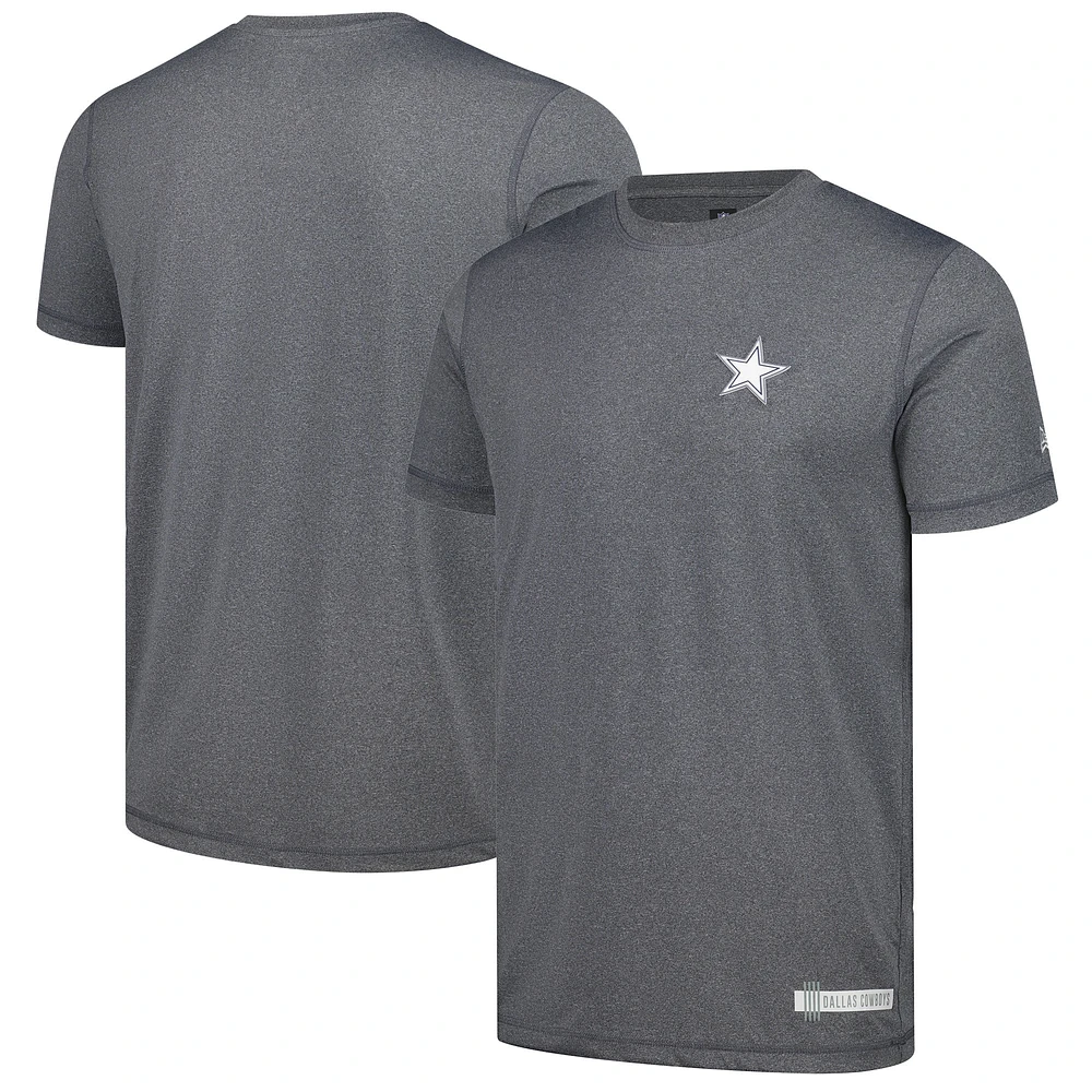 T-shirt du camp d'entraînement NFL 2024 des Cowboys de Dallas New Era pour homme, gris chiné