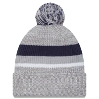 Men's New Era Heather Gray Dallas Cowboys Cuffed Knit Hat with Pom