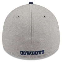 Casquette Flex 39THIRTY à rayures des Dallas Cowboys New Era pour homme, argent chiné