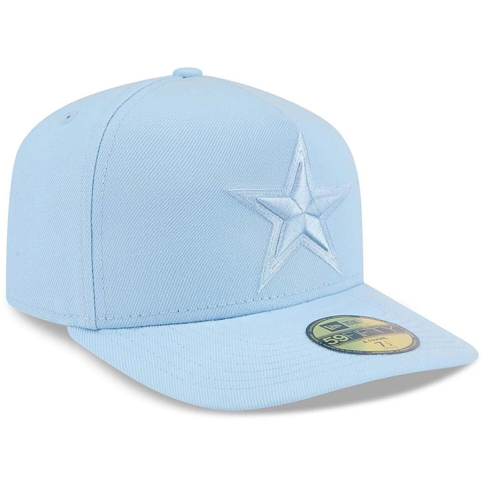 Casquette ajustée A-Frame 59FIFTY bleu clair Dallas Cowboys pour homme New Era