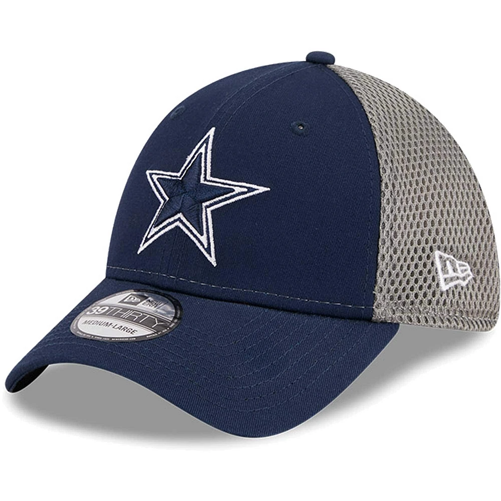 Casquette flex 39THIRTY Retro Joe Main Neo des Dallas Cowboys New Era pour homme, bleu marine/graphite