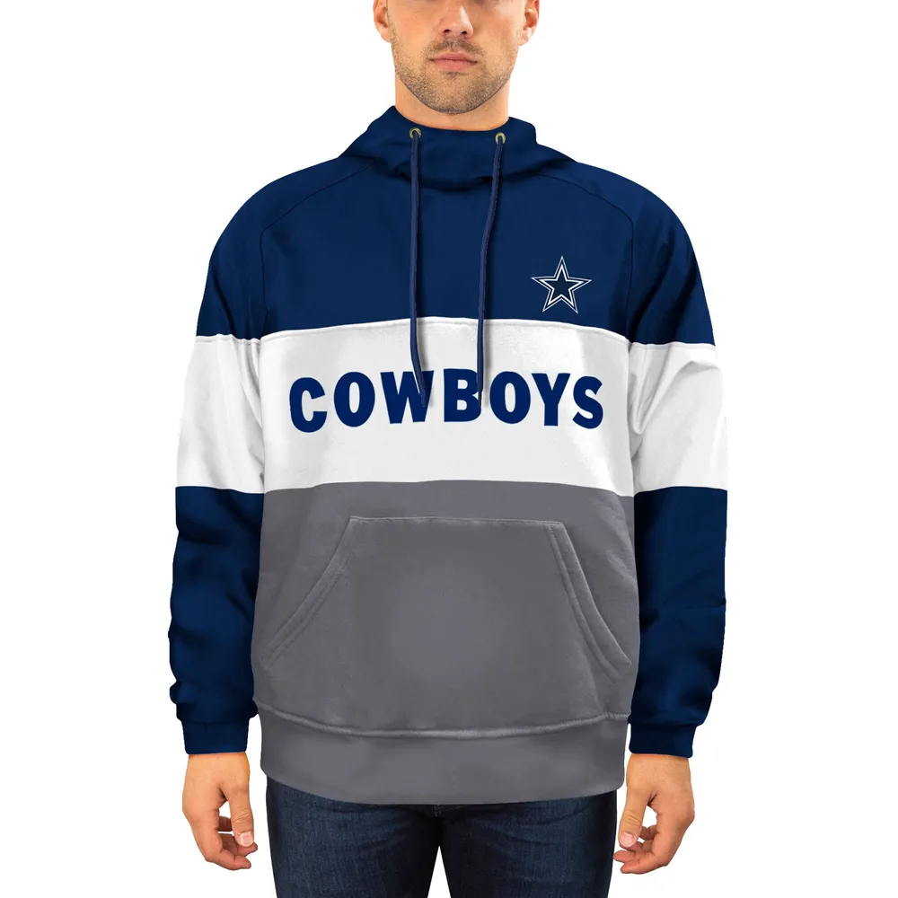 Men's Antigua White Dallas Cowboys Victory Pullover Hoodie