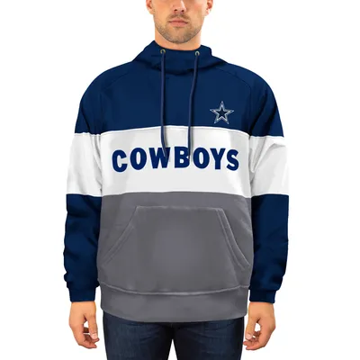 Sweat à capuche Big & Tall Star Team Dallas Cowboys New Era bleu marine/gris pour homme