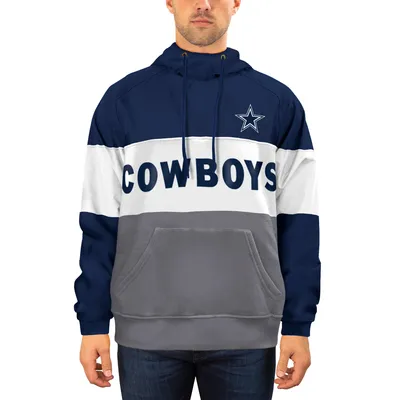 Dallas Cowboys New Era Fleece Star Pullover Hoodie - Navy/Gray