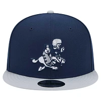 Casquette à visière snapback 9FIFTY Main des Cowboys de Dallas New Era bleu marine/gris pour homme