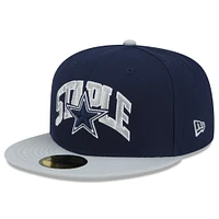 Casquette ajustée 59FIFTY des Dallas Cowboys NFL x Staple Collection New Era pour homme, bleu marine/gris