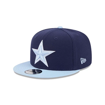 Casquette snapback bicolore 9FIFTY bleu marine/bleu clair pour homme New Era Dallas Cowboys