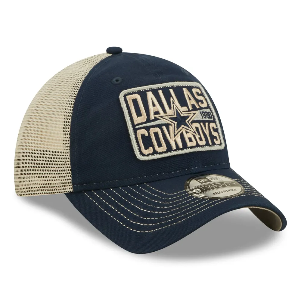 New Era Men's Navy and Natural Dallas Cowboys Devoted Trucker