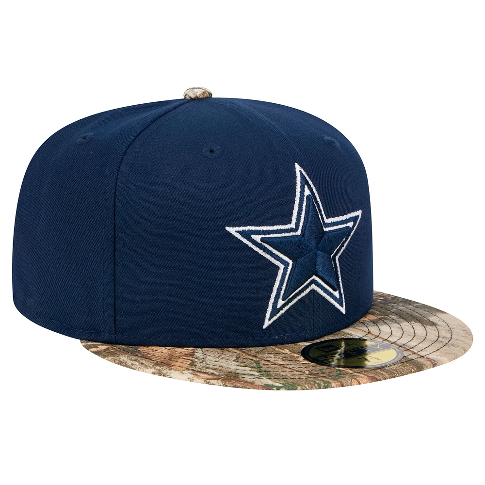 Casquette ajustée New Era bleu marine/Realtree Camo Dallas Cowboys Active 59FIFTY pour homme