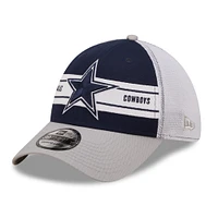 Men's New Era Navy/Silver Dallas Cowboys Team Banded 39THIRTY Flex Hat