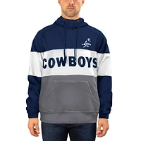 Sweat à capuche en molleton Retro Joe des Dallas Cowboys New Era pour homme, bleu marine/blanc