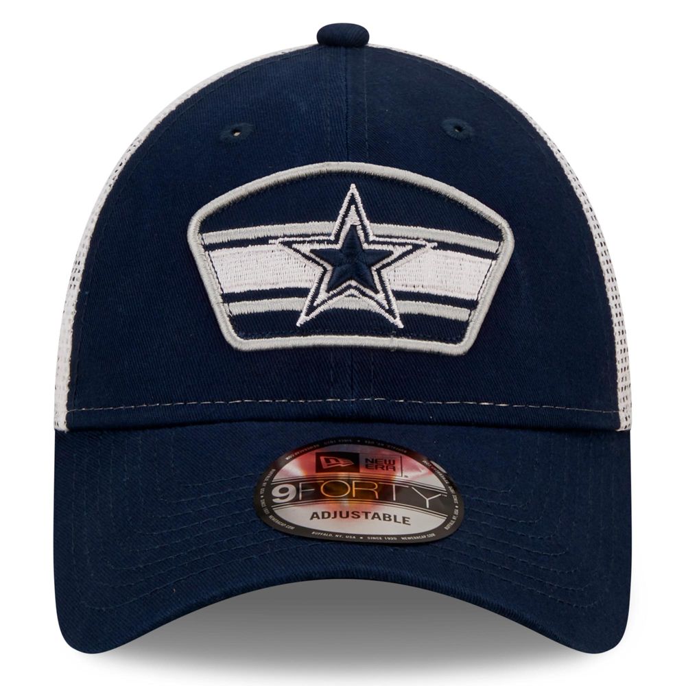 Men's New Era Navy/White Dallas Cowboys Patch Trucker 9FORTY - Snapback Hat