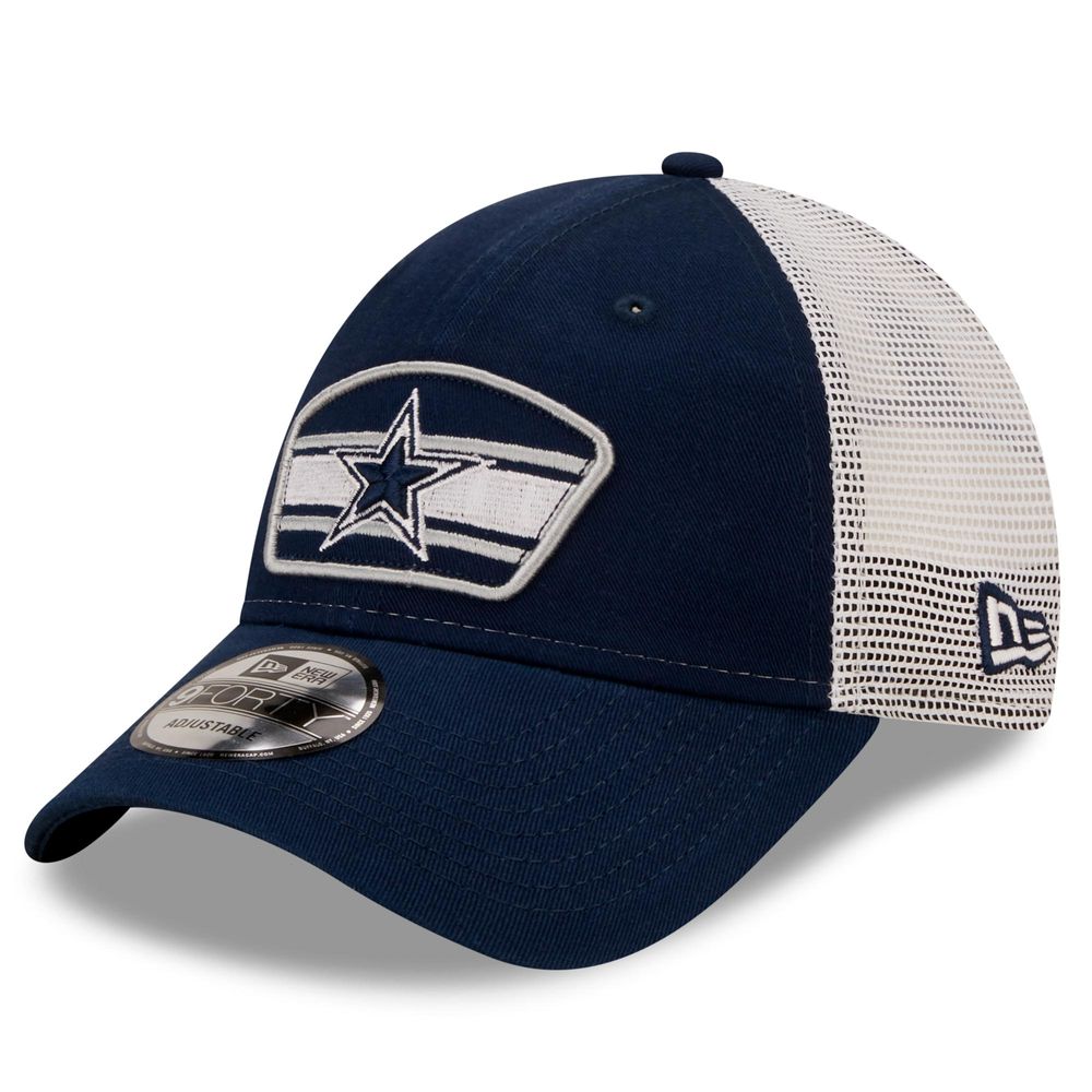 Men's New Era Navy/White Dallas Cowboys Patch Trucker 9FORTY - Snapback Hat