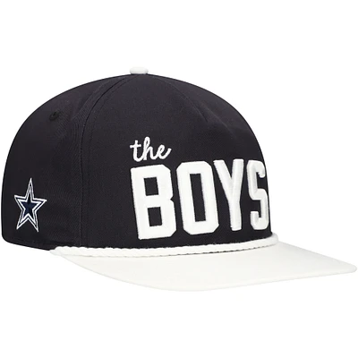 Casquette snapback de golfeur Dallas Cowboys The Boys de New Era bleu marine/blanc pour homme