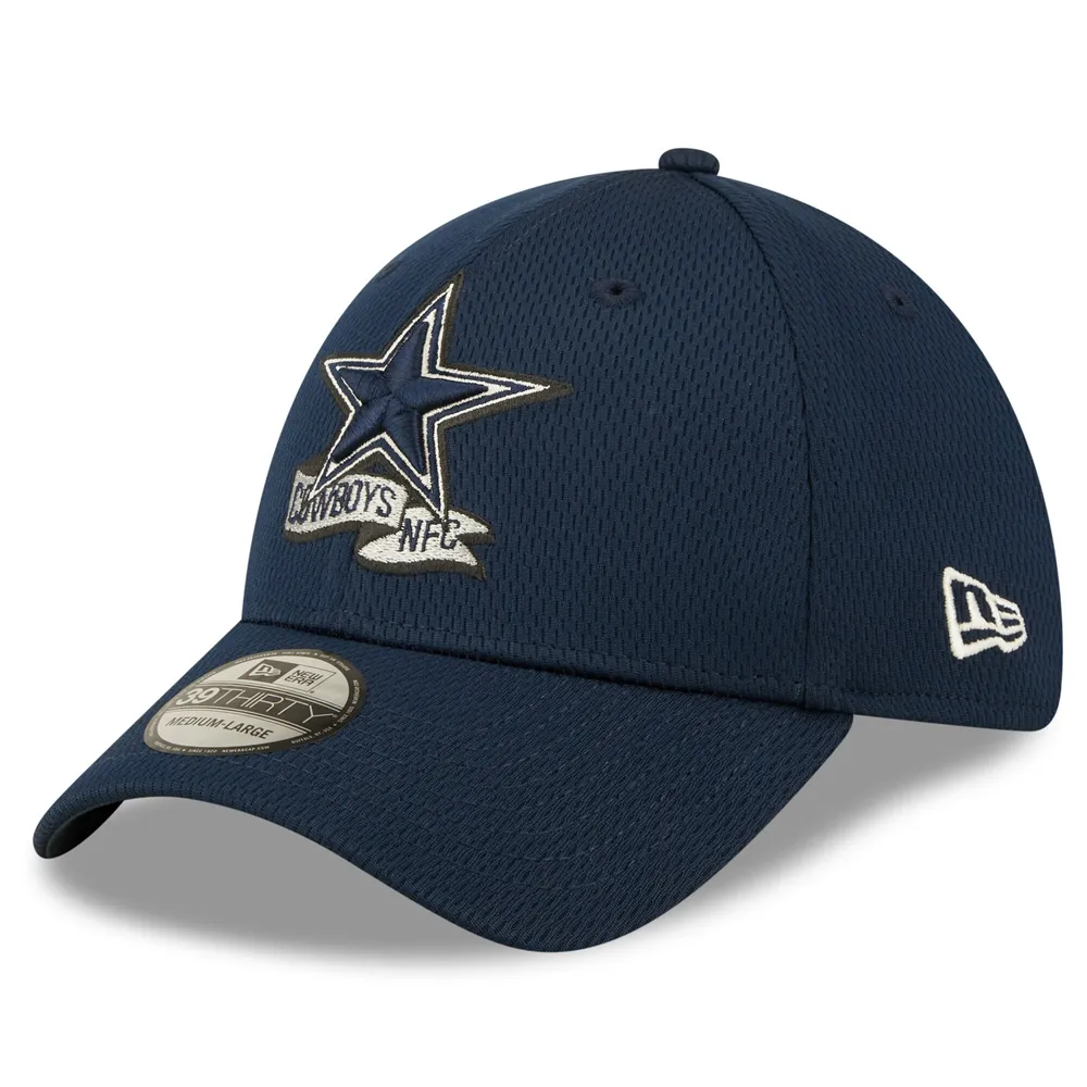 Casquette flex 39THIRTY Coaches des Dallas Cowboys 2022 pour homme New Era, bleu marine