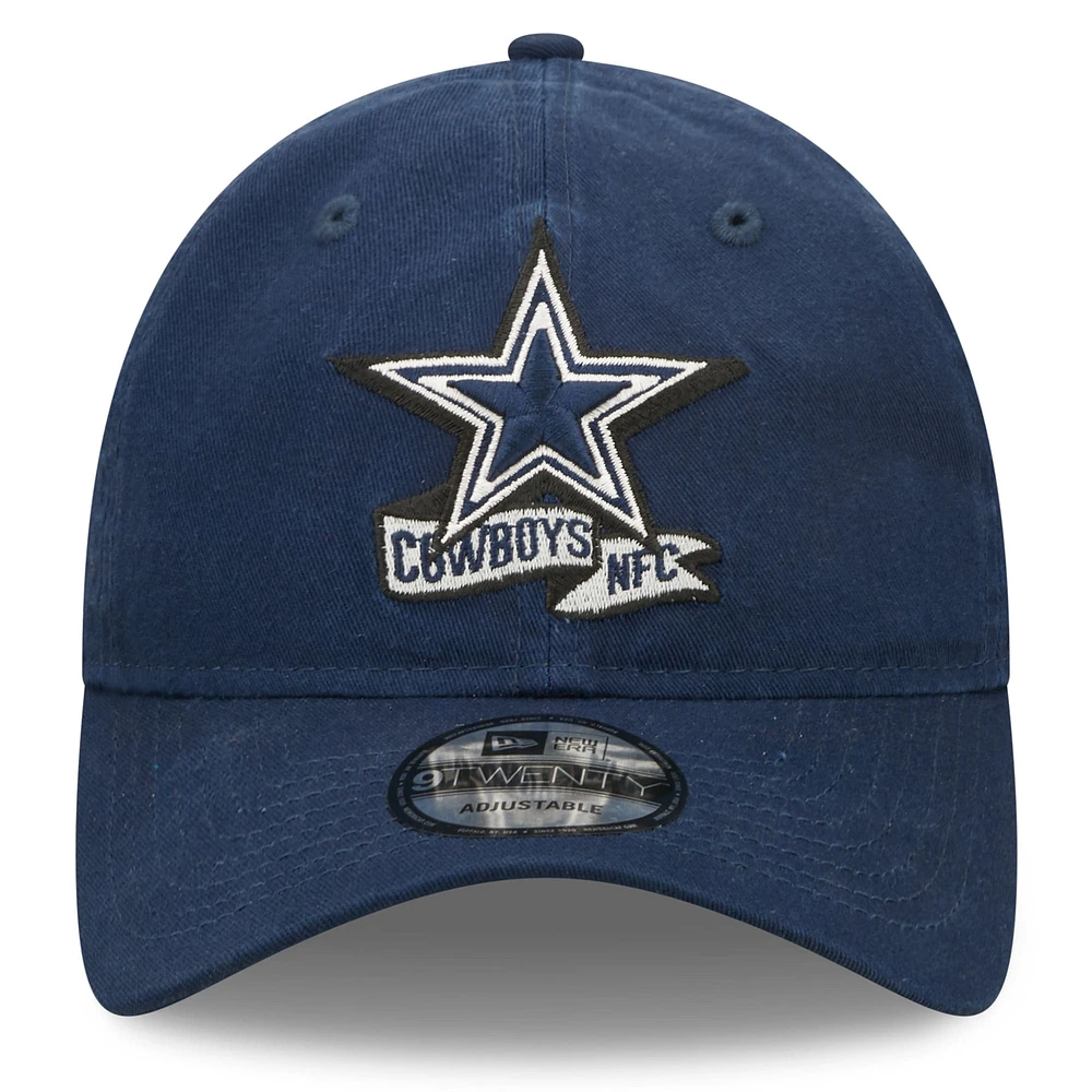 Casquette réglable bleu marine Dallas Cowboys 2022 Sideline 9TWENTY New Era pour hommes