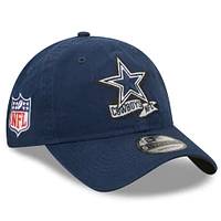 Casquette réglable bleu marine Dallas Cowboys 2022 Sideline 9TWENTY New Era pour hommes