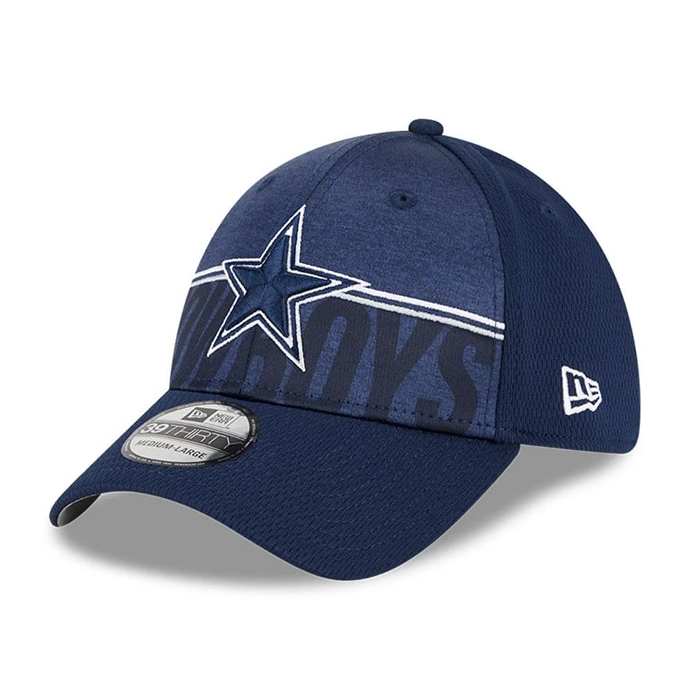 Casquette Flex Fit 39THIRTY pour homme New Era, bleu marine Dallas Cowboys 2023 NFL Training Camp