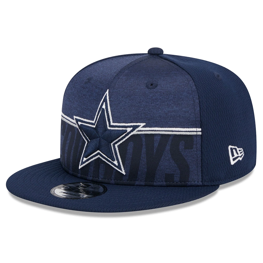 Casquette Snapback 9FIFTY pour homme New Era bleu marine Dallas Cowboys 2023 NFL Training Camp