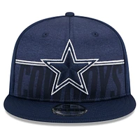 Casquette Snapback 9FIFTY pour homme New Era bleu marine Dallas Cowboys 2023 NFL Training Camp