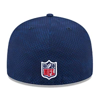 Casquette ajustée 59FIFTY New Era pour hommes des Dallas Cowboys 2024 Sideline bleu marine