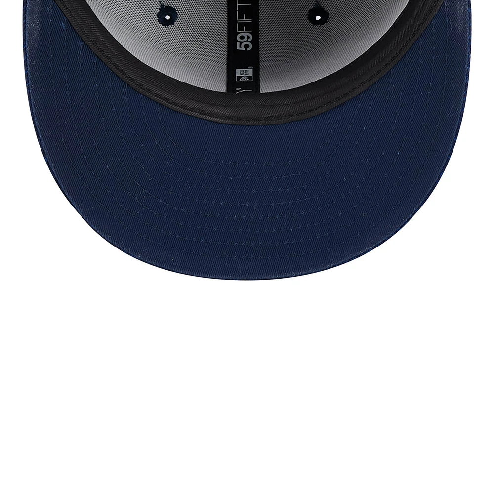 Casquette ajustée 59FIFTY New Era pour hommes des Dallas Cowboys 2024 Sideline bleu marine