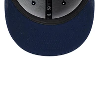 Casquette ajustée 59FIFTY New Era pour hommes des Dallas Cowboys 2024 Sideline bleu marine